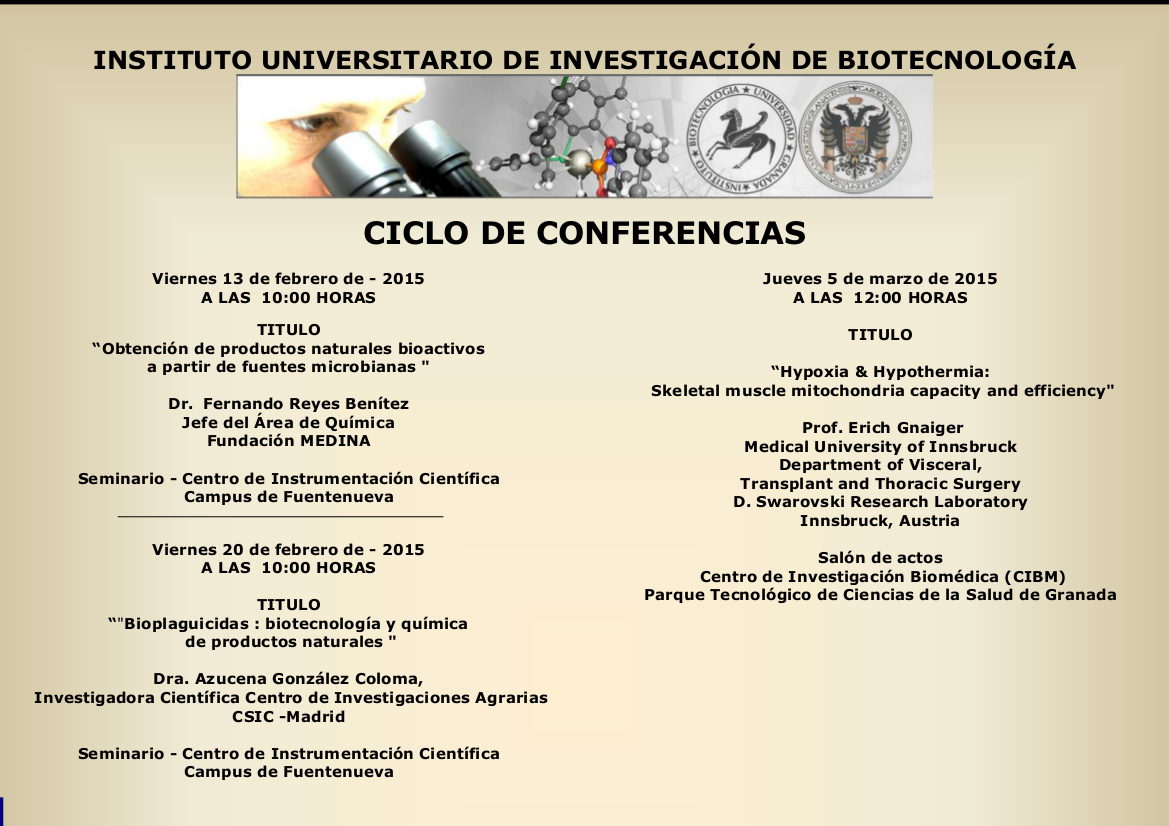 Ciclo de conferencias del Instituto de Biotecnología