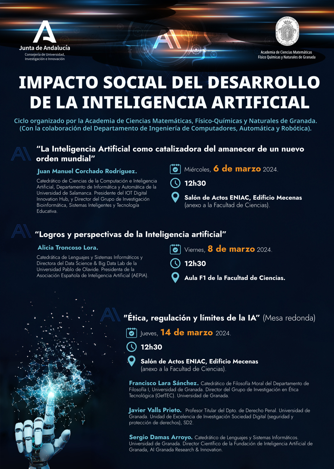 Ciclo de conferencias: Impacto social del desarrollo de la Inteligencia Artificial