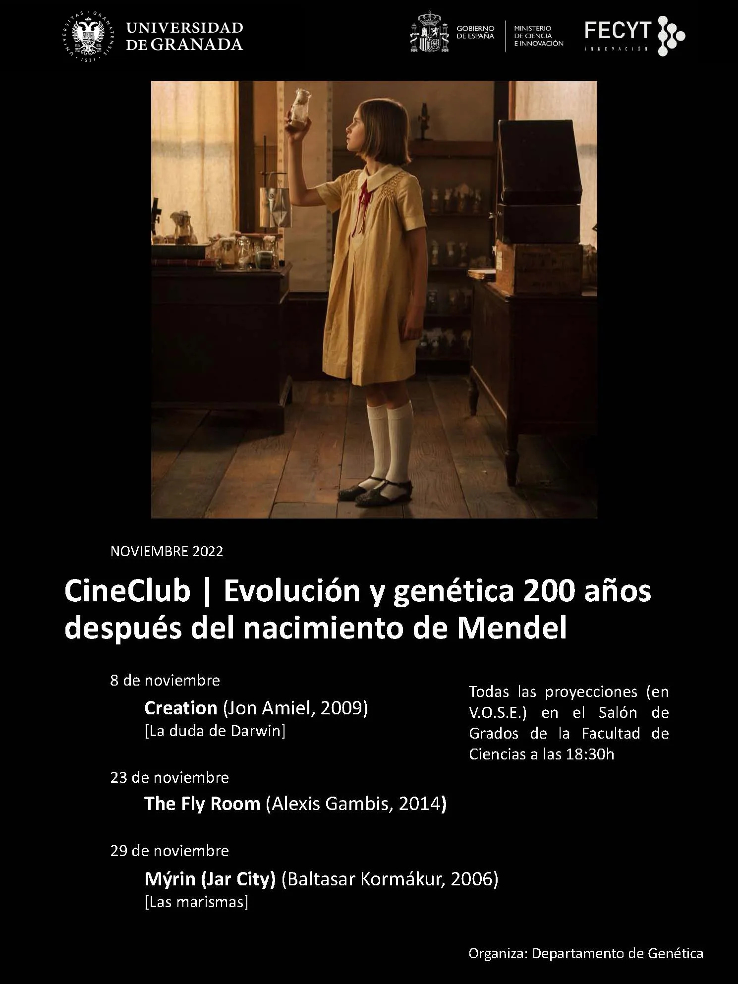 Cineclub «Evolución y genética 200 años después del nacimiento de Mendel»