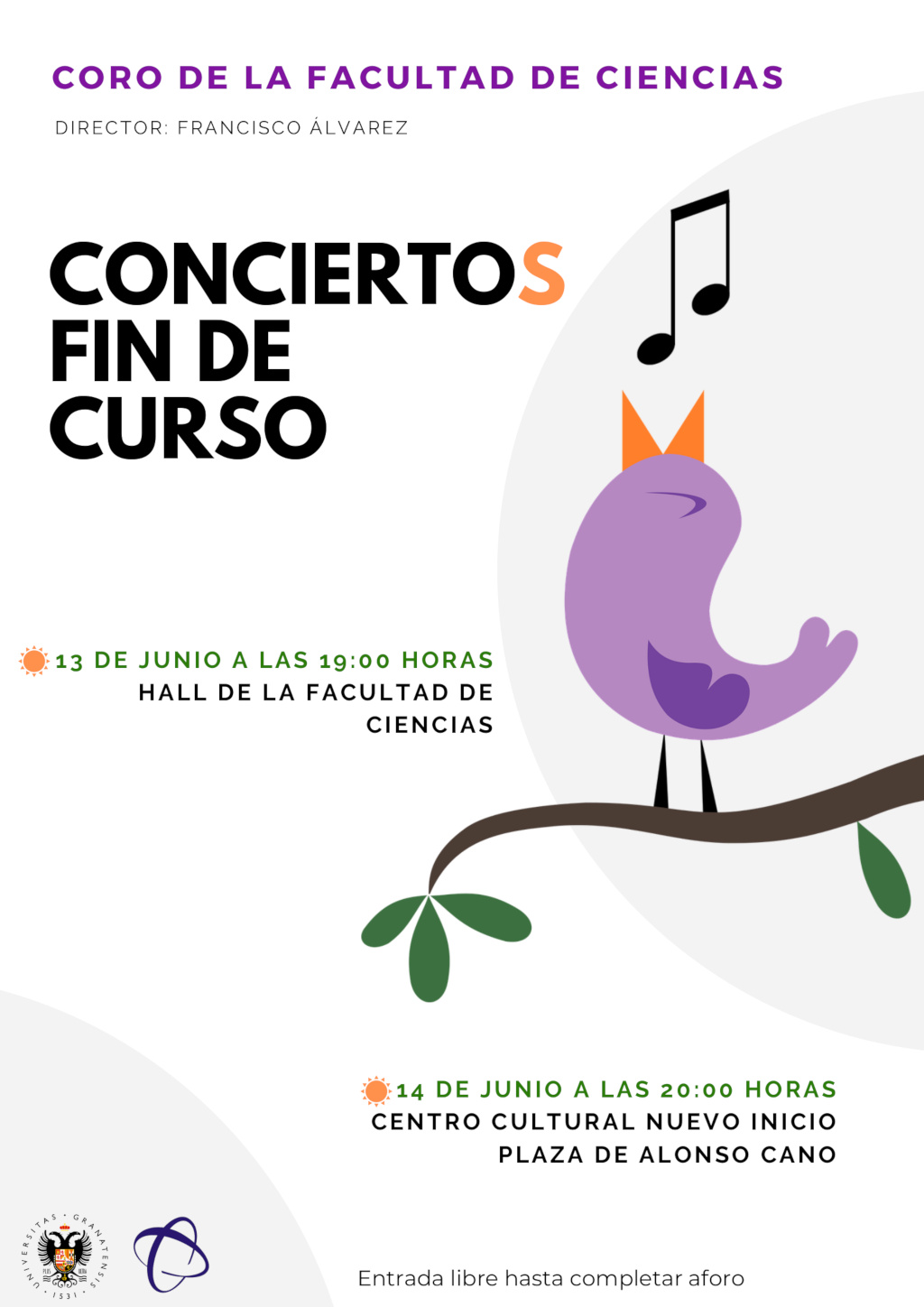 Conciertos de Fin de Curso 2018/2019 del Coro de la Facultad de Ciencias
