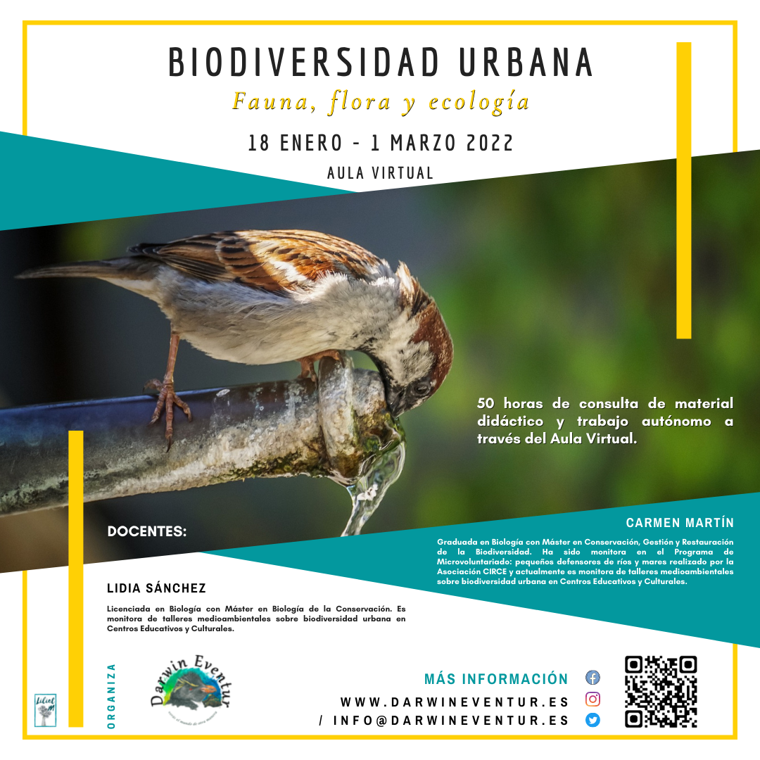 Curso virtual "Biodiversidad Urbana: fauna, flora, y ecología"