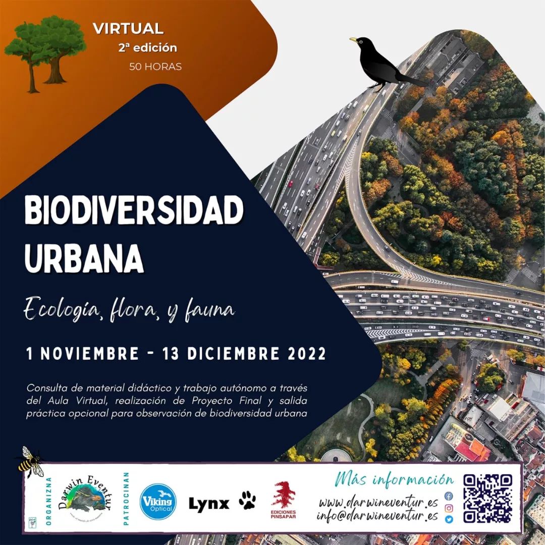 Curso Virtual Biodiversidad Urbana: ecología, flora, y fauna.