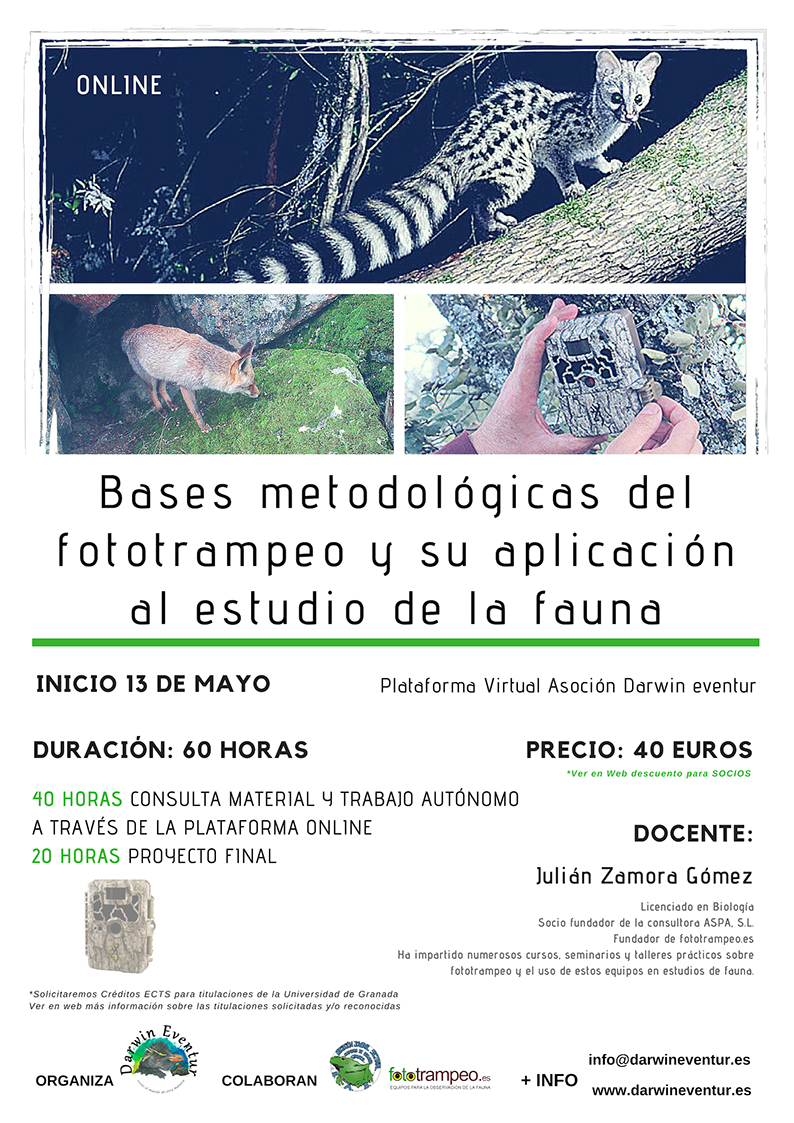 Bases metodológicas del fototrampeo y su aplicación al estudio de la fauna. ONLINE