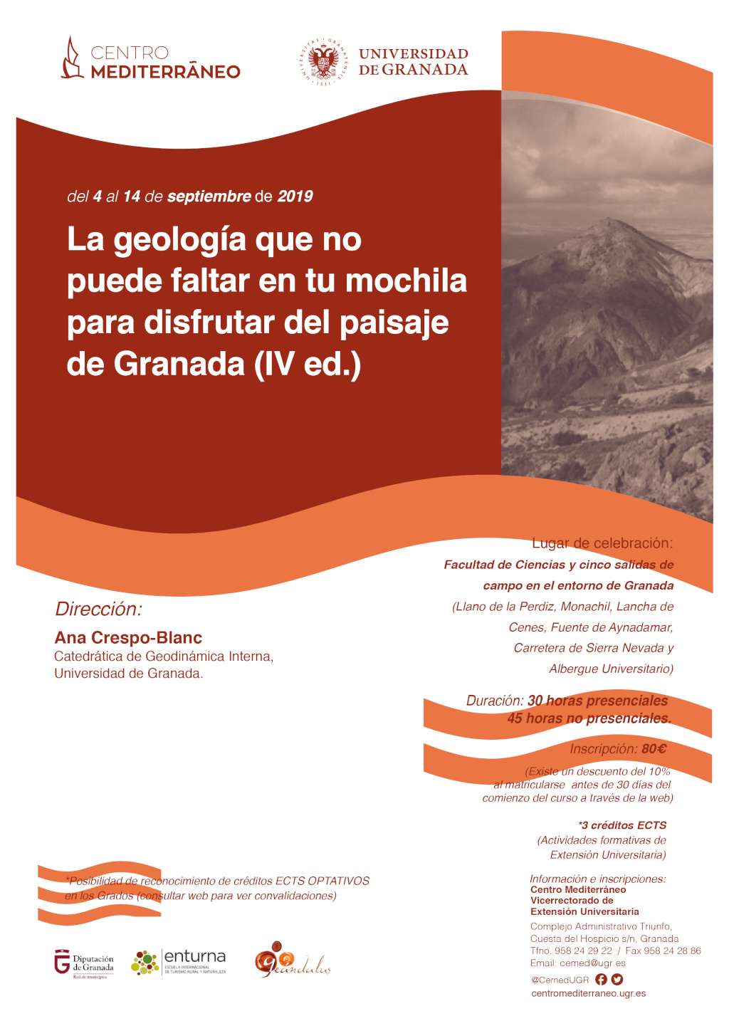 La geología que no puede faltar en tu mochila para disfrutar del paisaje de Granada (IV ed.)