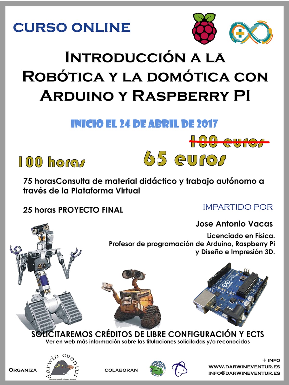 Curso Online de Introducción a la Robótica y la domótica con Arduino y Raspberry Pi