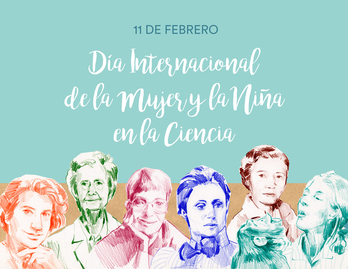 Mosaico conmemorativo del Dia de la Mujer y la Niña en la Ciencia