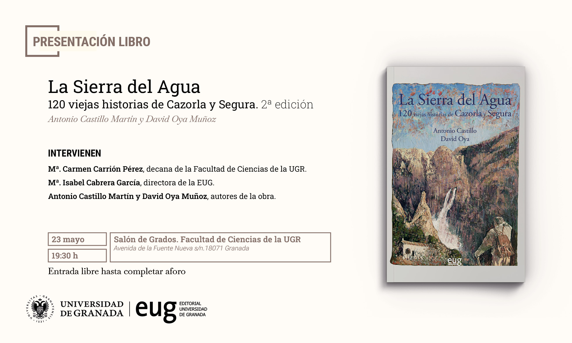 Presentación del libro "La Sierra del Agua: 120 historias de Cazorla y Segura" 2º Edición