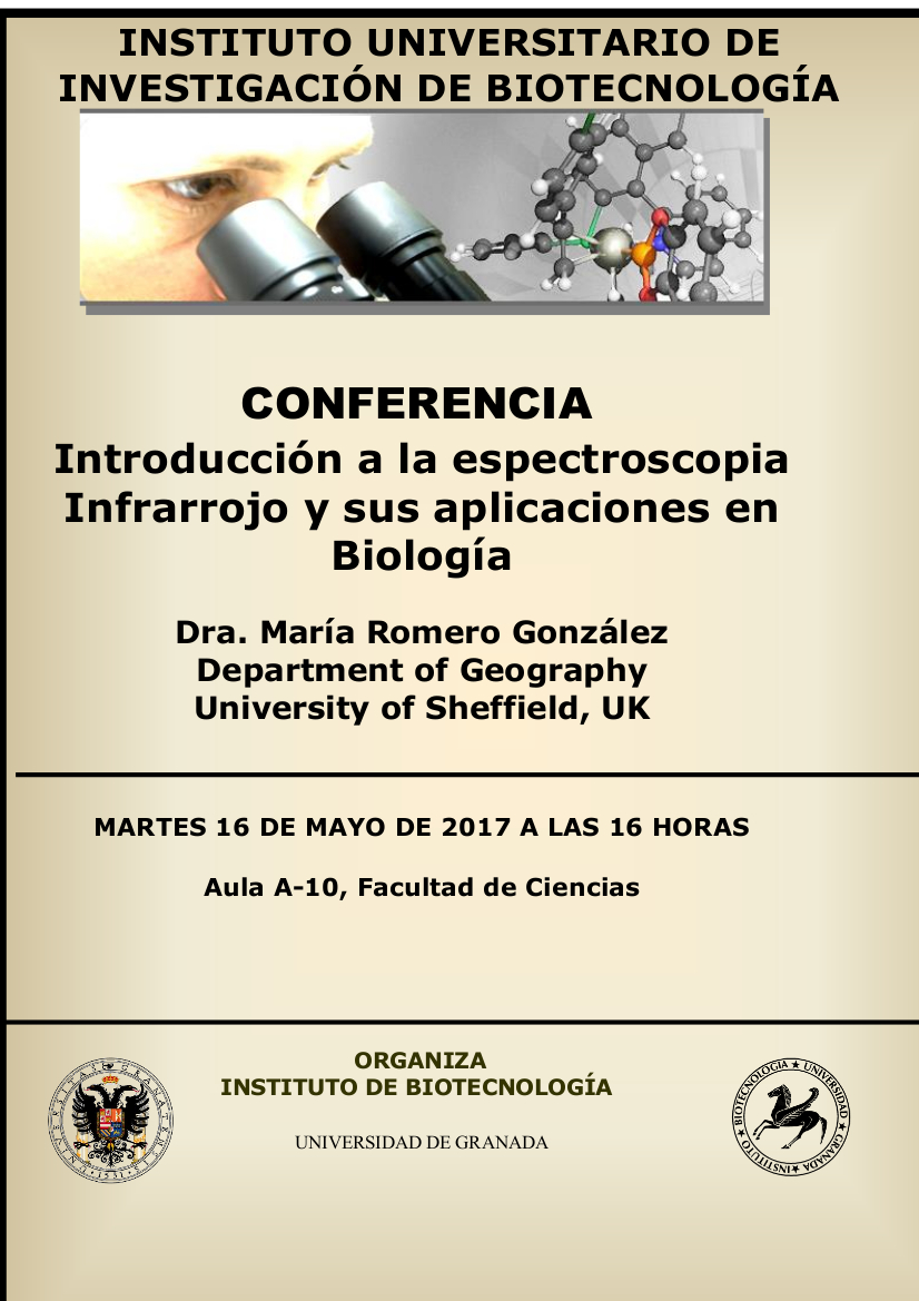 Conferencia "Introducción a la espectroscopia Infrarrojo y sus aplicaciones en Biología"