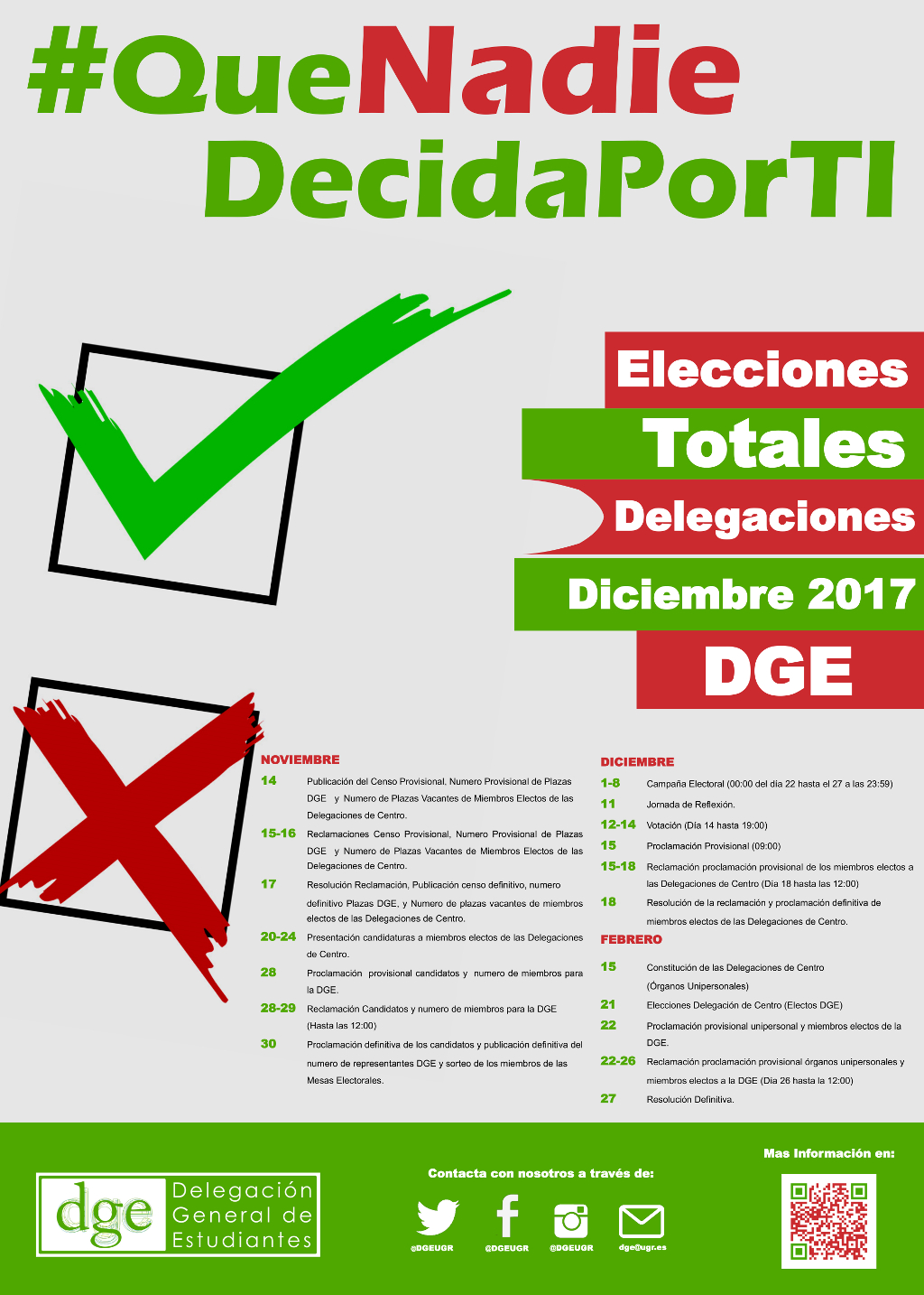 Elecciones a Delegaciones de Estudiantes de Centro y Delegación General de Estudiantes 2017