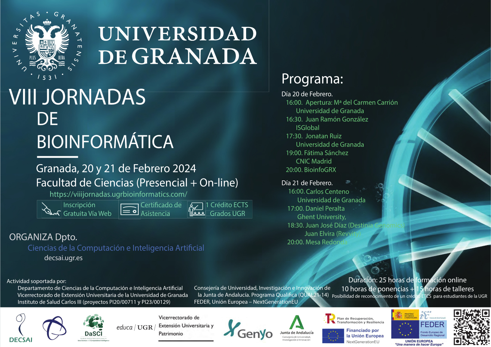 VIII Jornadas de Bio-Informática, Universidad de Granada