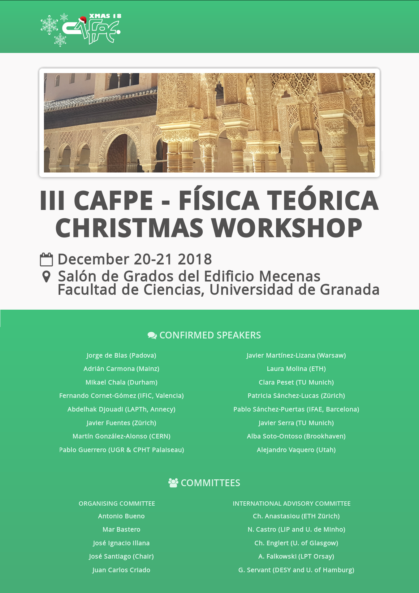 III CAFPE-Física Teórica Christmas Workshop